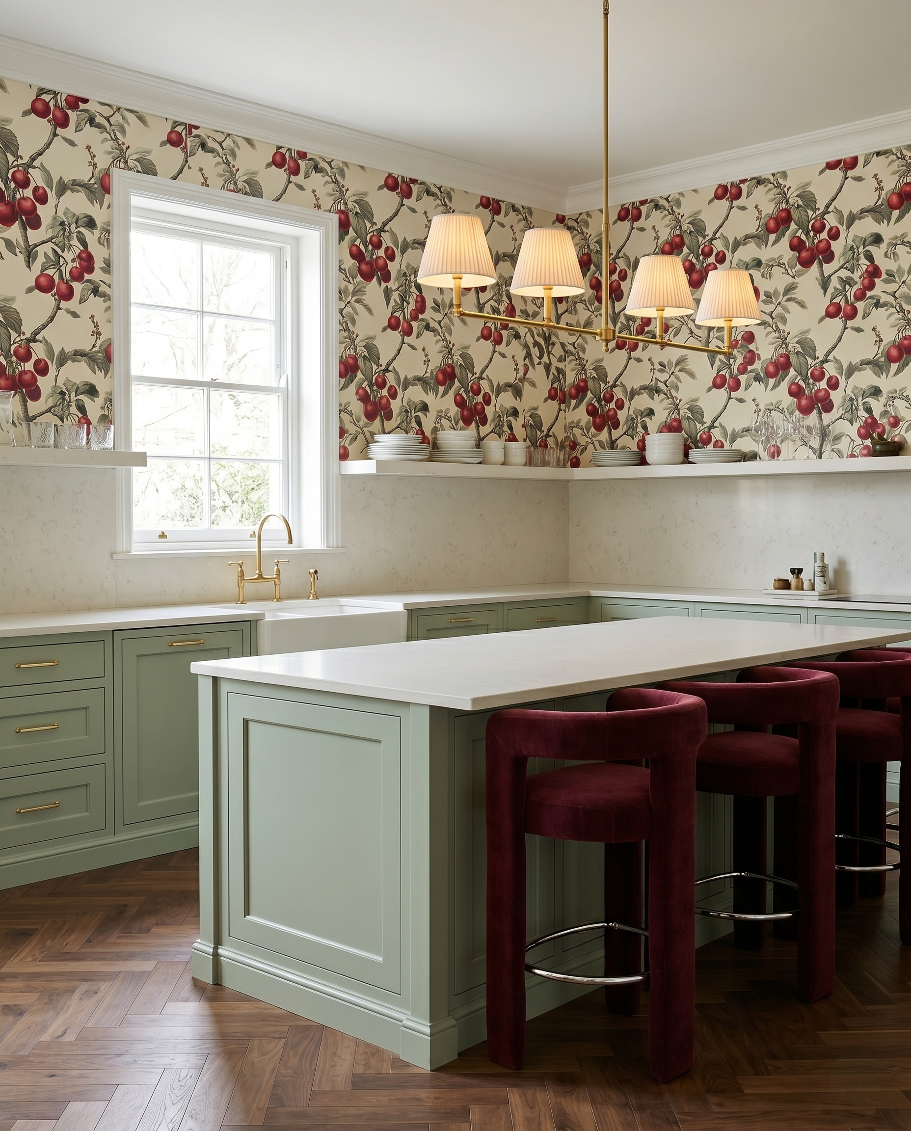 Anna design concept showing layered color, contrasting materials, cabinetry and layered interior details.