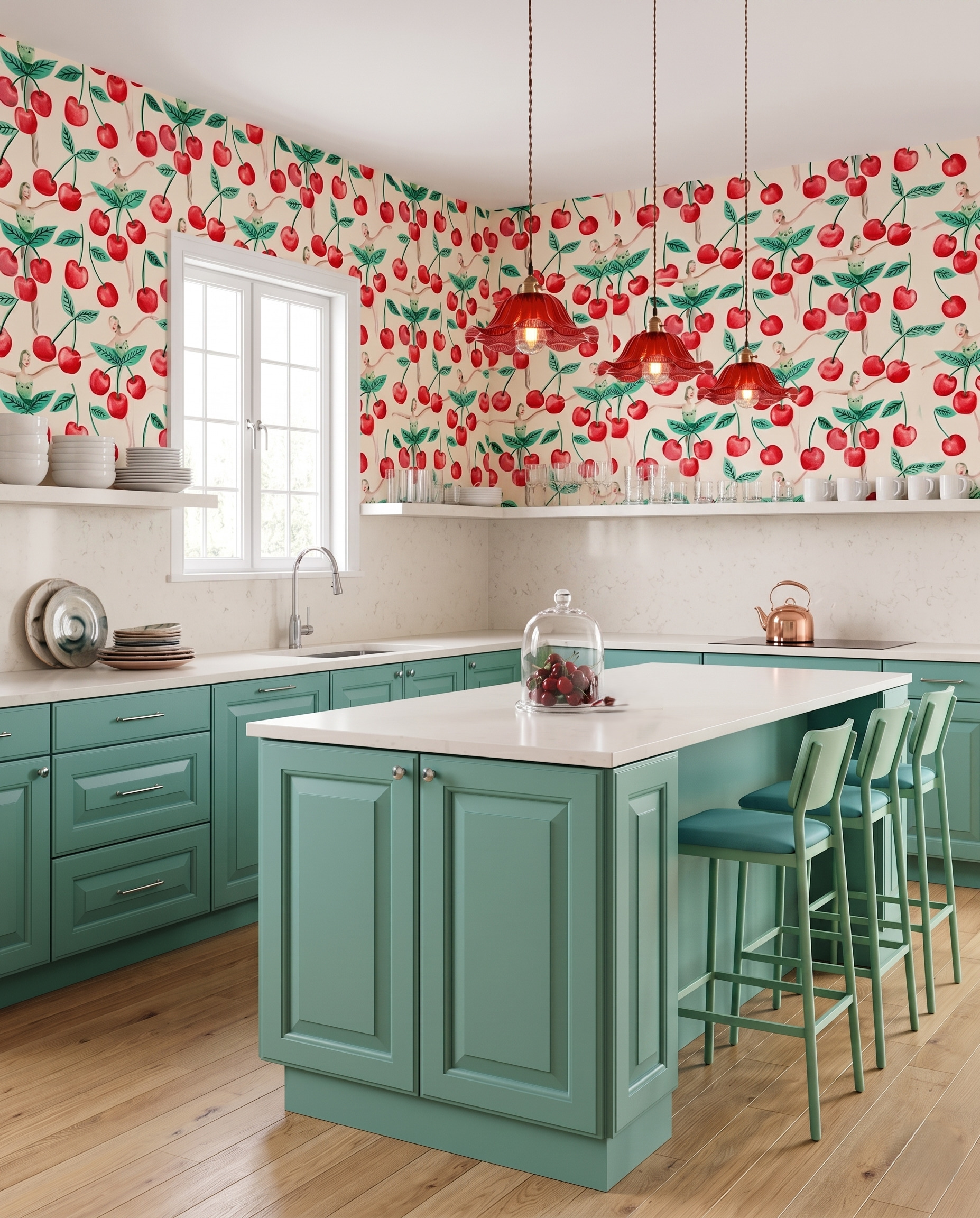 Anna design concept showing layered color, contrasting materials, cabinetry and layered interior details.