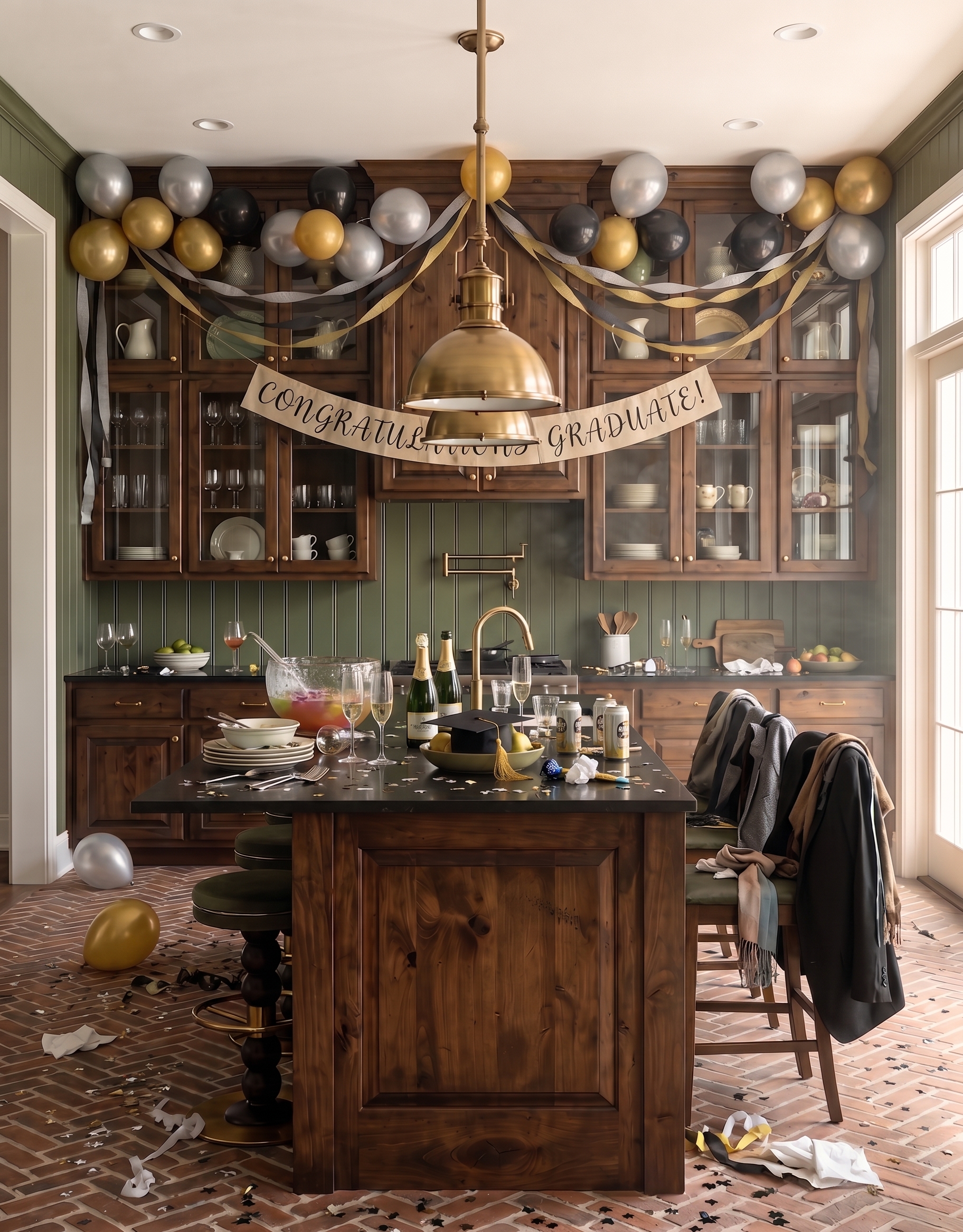 Anna design concept showing layered color, contrasting materials, cabinetry and layered interior details.