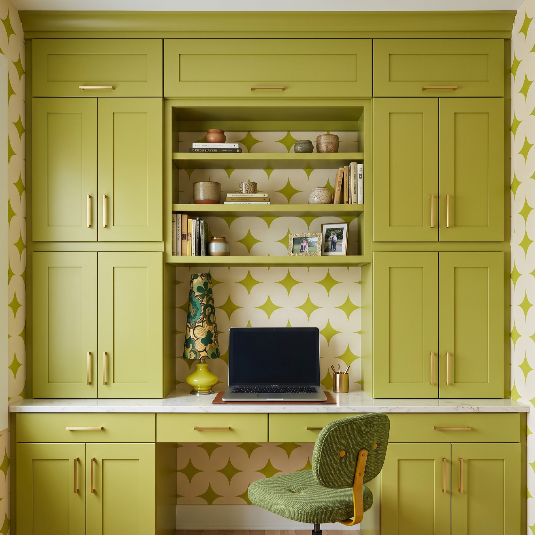 Anna design concept showing layered color, contrasting materials, cabinetry and layered interior details.