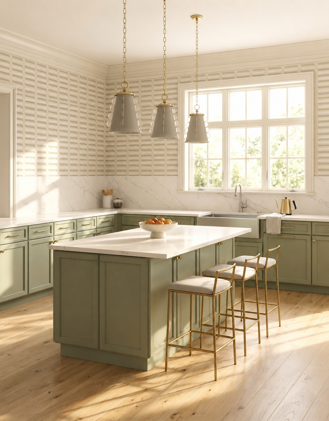 Anna design concept showing layered color, contrasting materials, cabinetry and layered interior details.